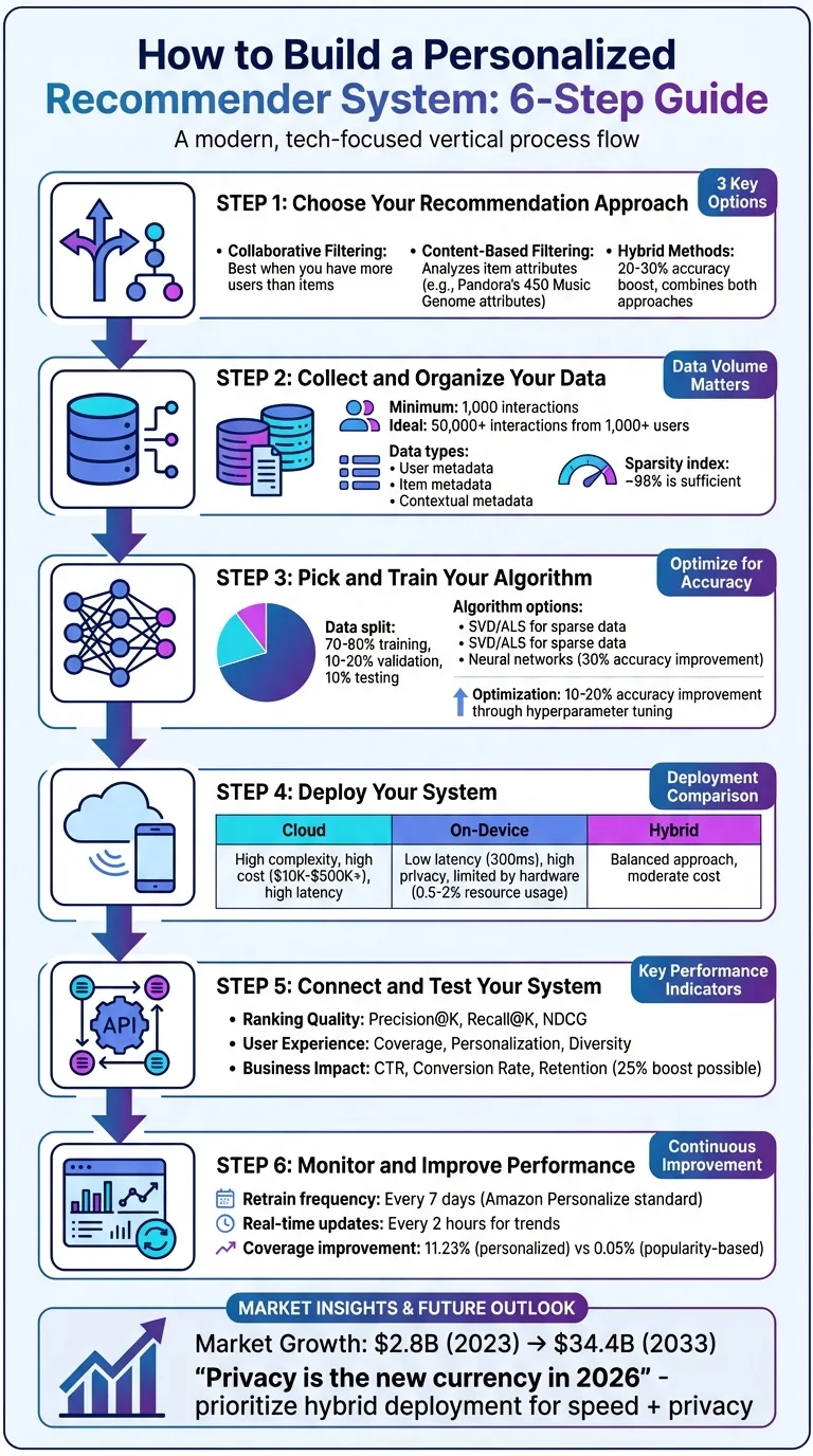 6-Step Process to Build a Personalized Recommender System